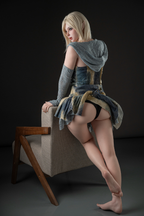 Cute Asian Blonde Silicone Sex Doll Riley