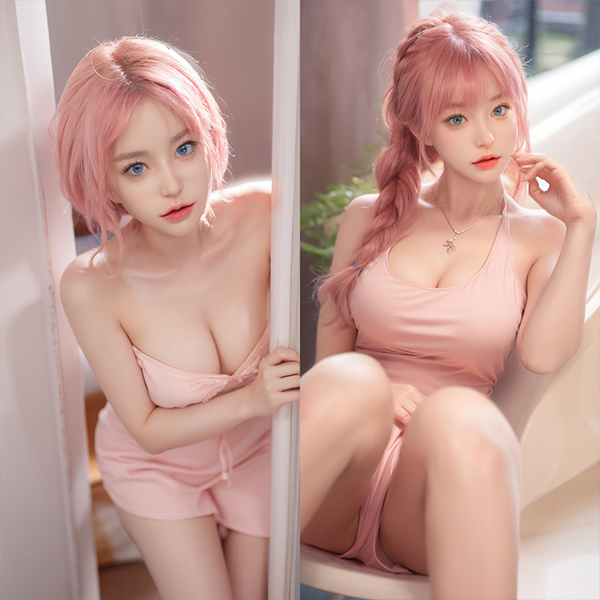 Asian Pink-Haired Sexy Sex Doll Maya